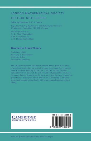 Geometric Group Theory