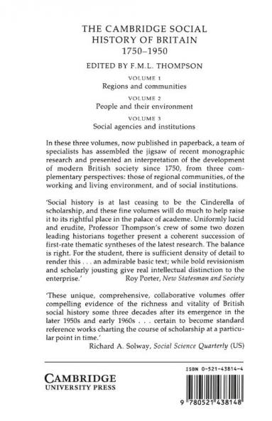 The Cambridge Social History of Britain 1750 1950