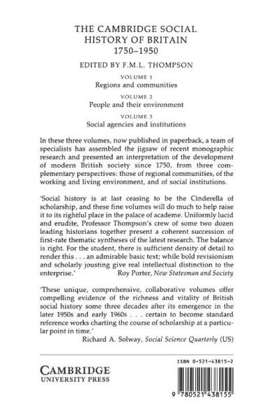 The Cambridge Social History of Britain 1750 1950