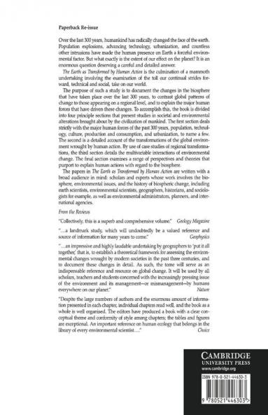 The Earth as Transformed by Human Action