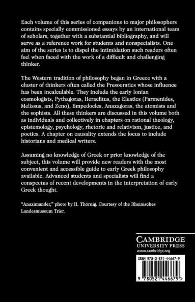 The Cambridge Companion to Early Greek Philosophy