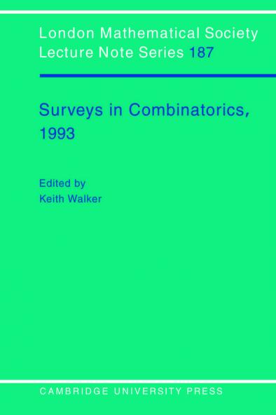 Surveys in Combinatorics 1993