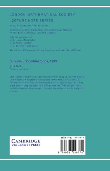 Surveys in Combinatorics 1993