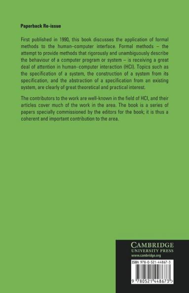 Formal Methods in Human-Computer Interaction