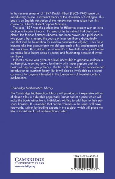 Theory of Algebraic Invariants