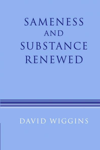Sameness and Substance Renewed