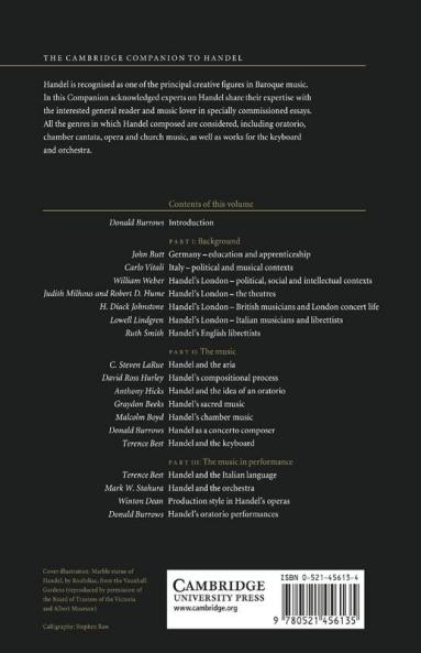 The Cambridge Companion to Handel