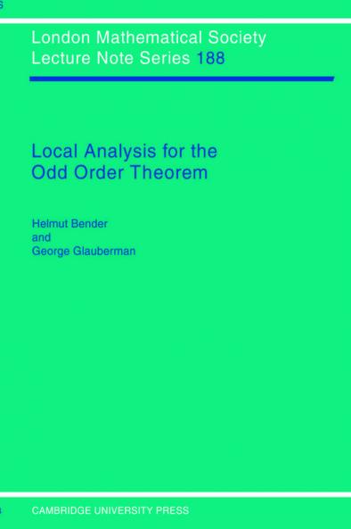Local Analysis for the Odd Order Theorem