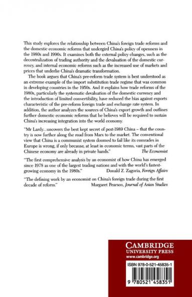 Foreign Trade and Economic Reform in China