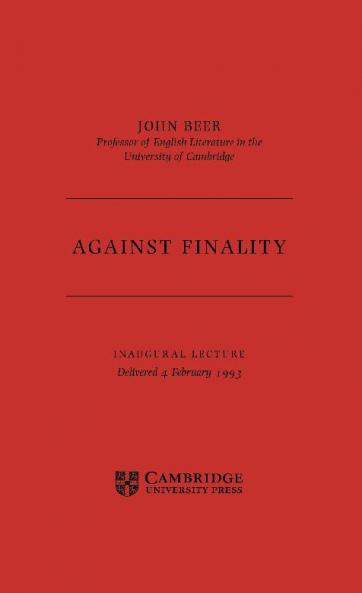 Against Finality