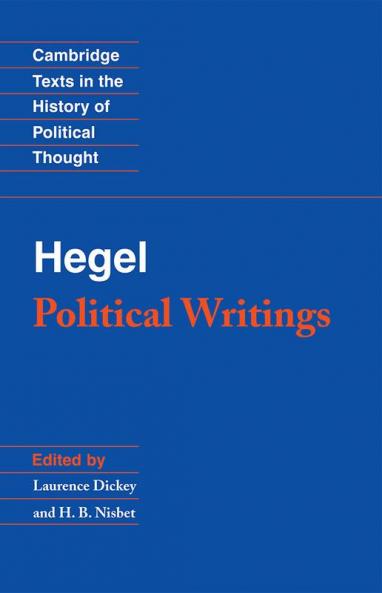 G.W.F. Hegel--Political Writings