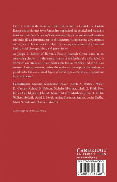 The Social Legacy of Communism