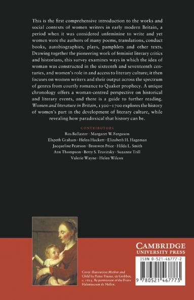 Women and Literature in Britain 1500 1700