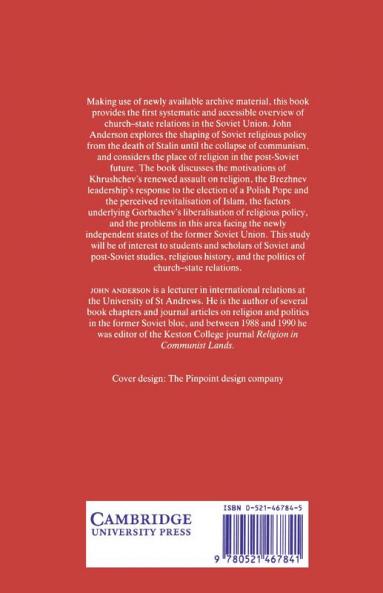Religion State and Politics in the Soviet Union and Successor States