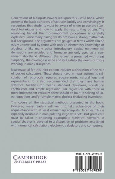Statistical Methods in Biology