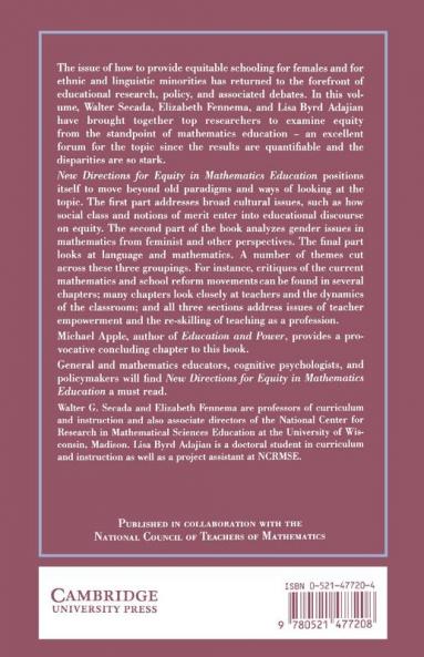 New Directions for Equity in Mathematics Education