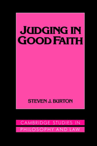 Judging in Good Faith