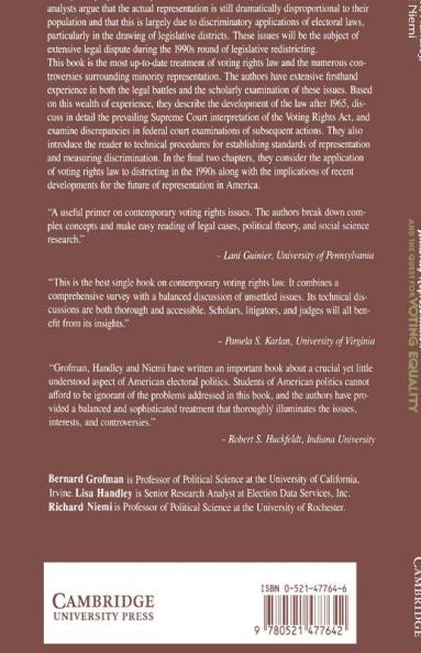 Minority Representation and the Quest for Voting Equality