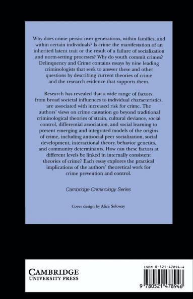 Delinquency and Crime