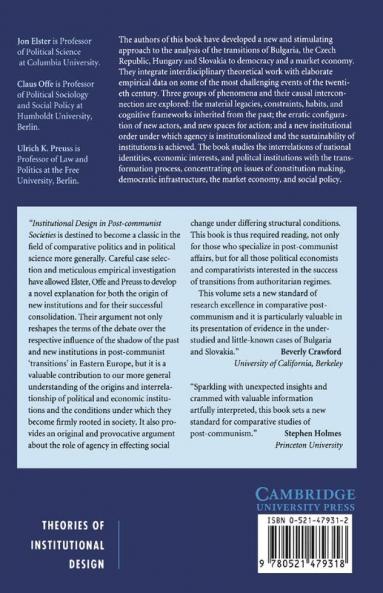 Institutional Design in Post-Communist Societies