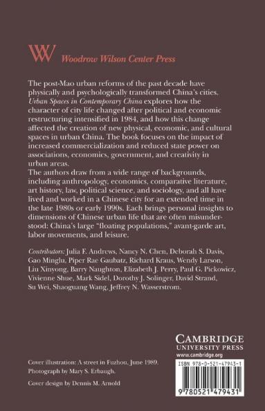 Urban Spaces in Contemporary China