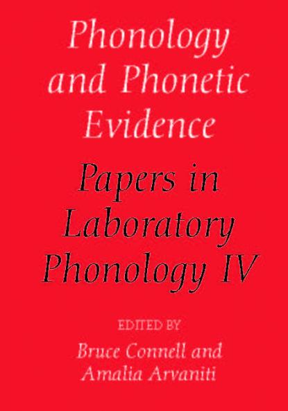 Phonology and Phonetic Evidence