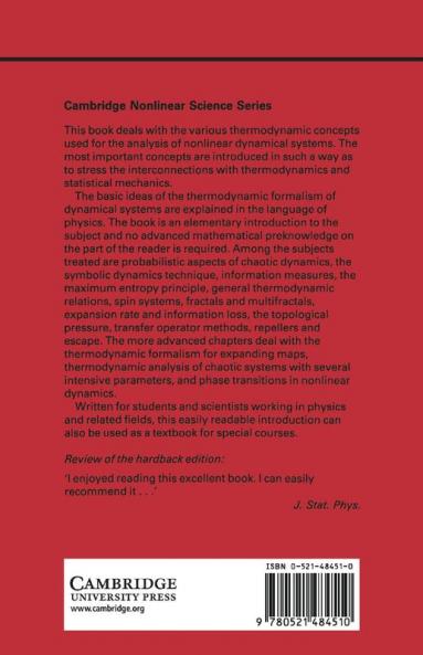 Thermodynamics of Chaotic Systems