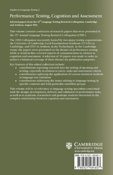 Performance Testing Cognition and Assessment