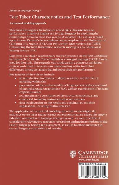 Test Taker Characteristics and Test Performance