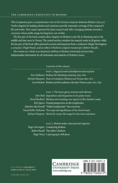 The Cambridge Companion to Brahms