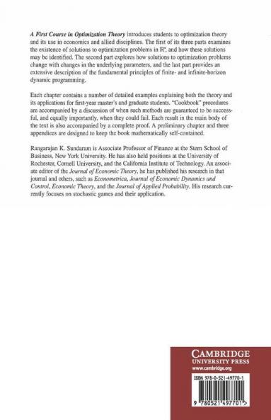 A First Course in Optimization Theory