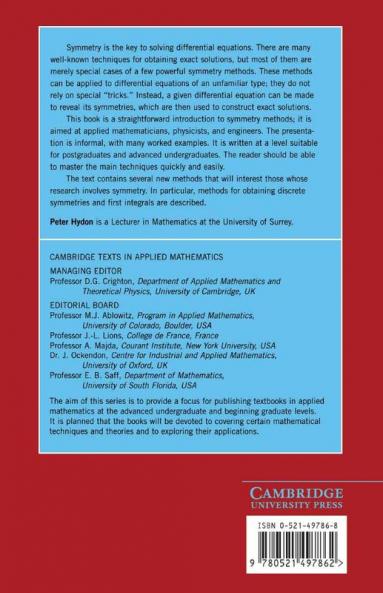 Symmetry Methods for Differential Equations