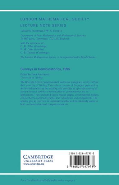 Surveys in Combinatorics 1995