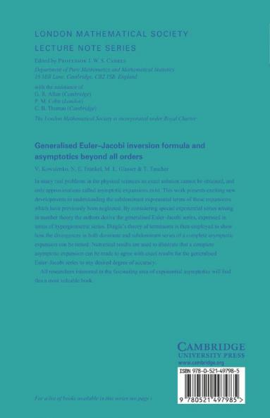 Generalised Euler-Jacobi Inversion Formula and Asymptotics Beyond All Orders