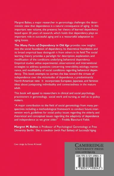 The Many Faces of Dependency in Old Age