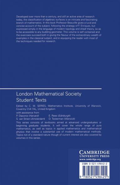 Complex Algebraic Surfaces