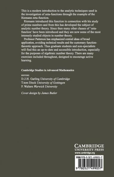 Intro Theo Riemann Zeta Function