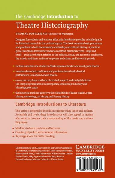The Cambridge Introduction to Theatre Historiography