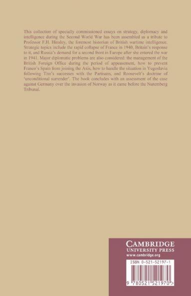 Diplomacy and Intelligence During the Second World War