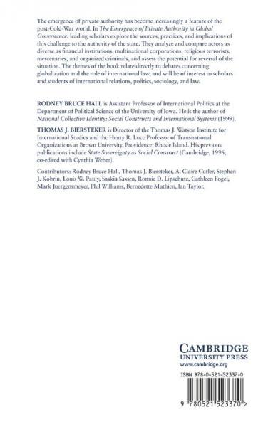 The Emergence of Private Authority in Global Governance