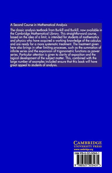 A Second Course in Mathematical Analysis