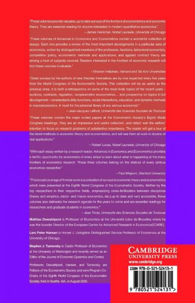 Advances in Economics and Econometrics