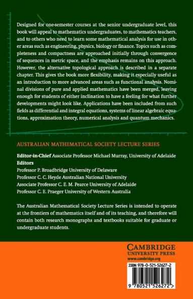 Course Modern Analysis Applications