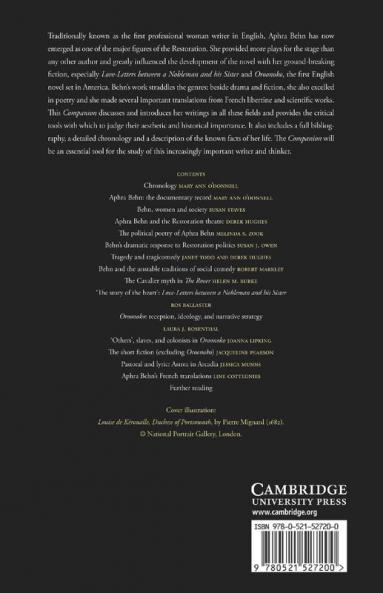 The Cambridge Companion to Aphra Behn