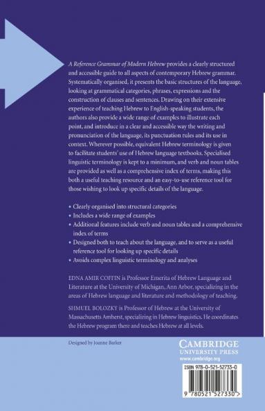 A Reference Grammar of Modern Hebrew