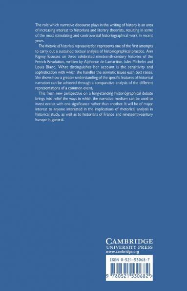 The Rhetoric of Historical Representation