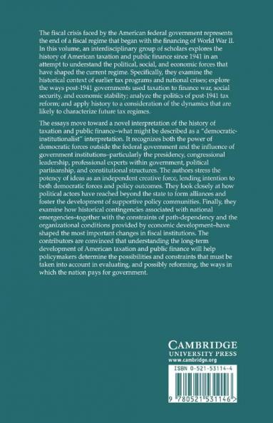 Funding the Modern American State 1941 1995