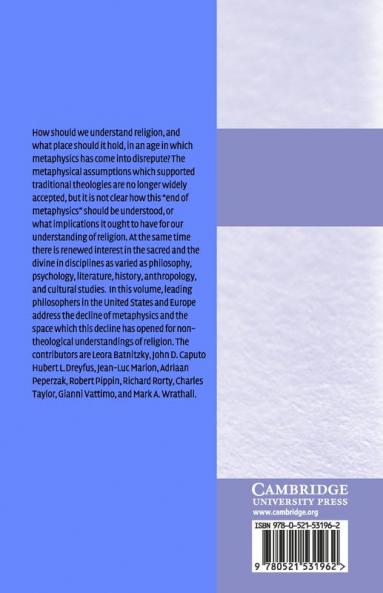Religion after Metaphysics