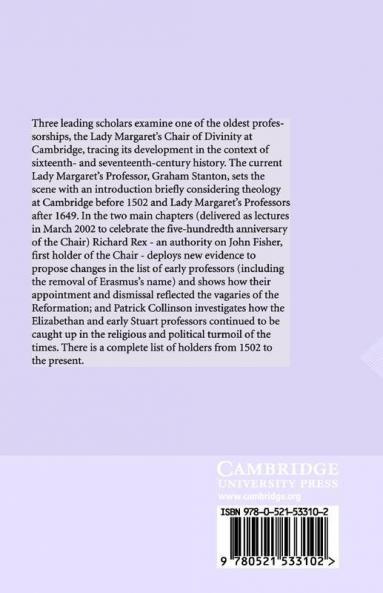 Lady Margaret Beaufort and her Professors of Divinity at Cambridge