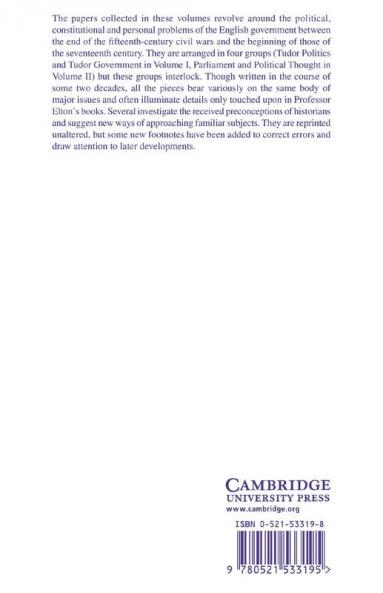 Studies in Tudor and Stuart Politics and Government